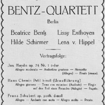 Bentz-Quartett, 1925