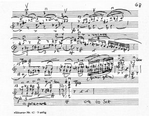 Aus den Skizzenbüchern: Solokadenz des Violin- konzertes (1971), 3. Satz 